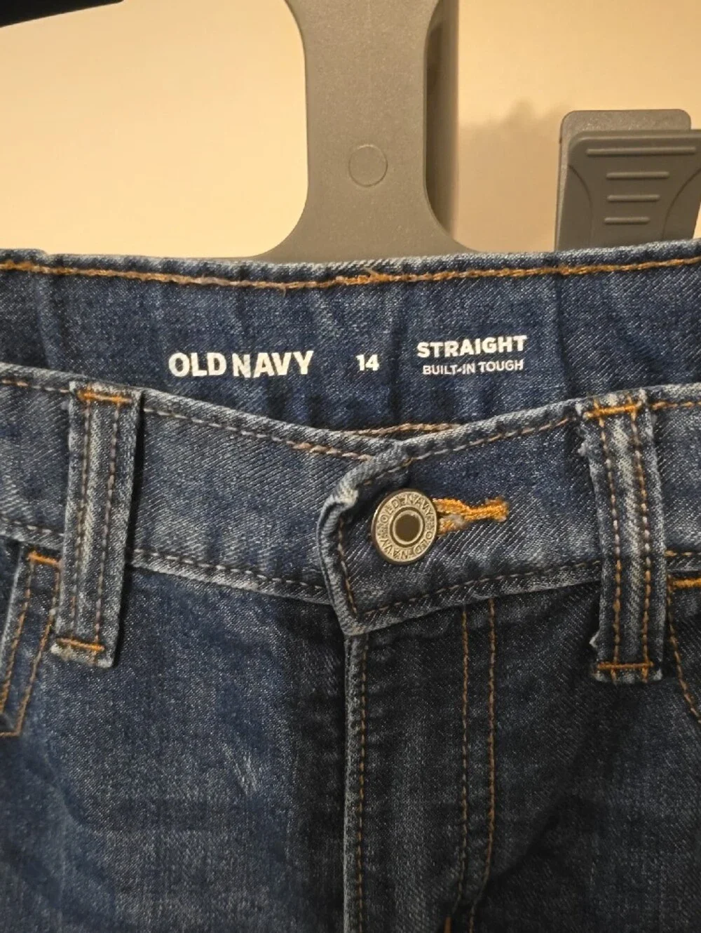 Old Navy Dark Blue Kids Straight-Leg Jeans