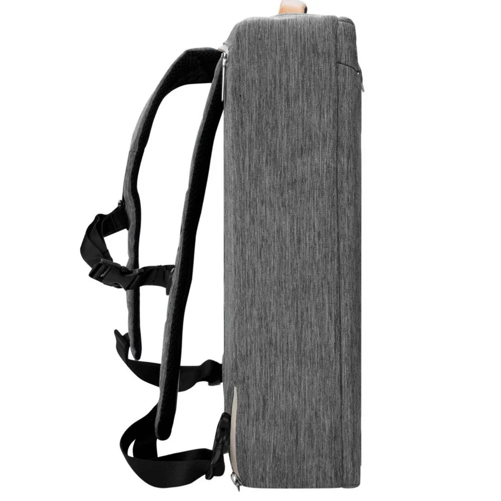 Van Goddy Hybrid 3-in-1 convertible briefcase portfolio backpack gray 14x10
