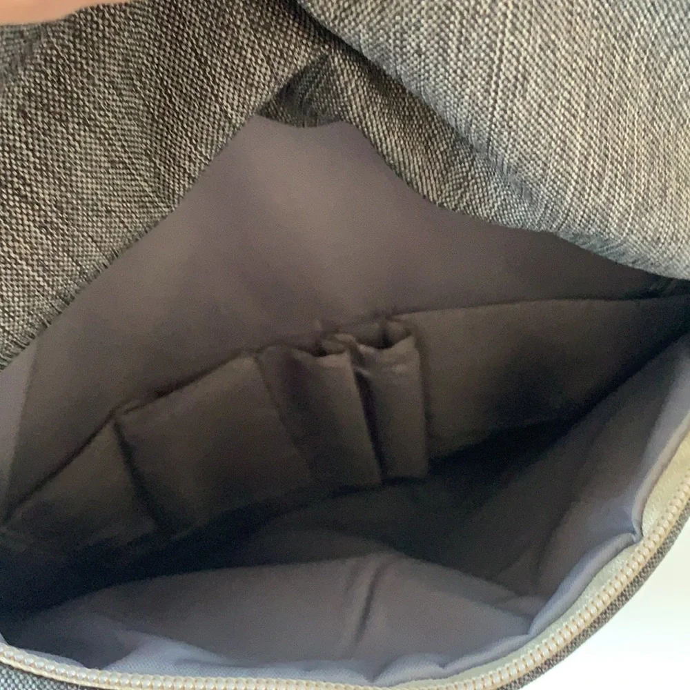 Van Goddy Hybrid 3-in-1 convertible briefcase portfolio backpack gray 14x10