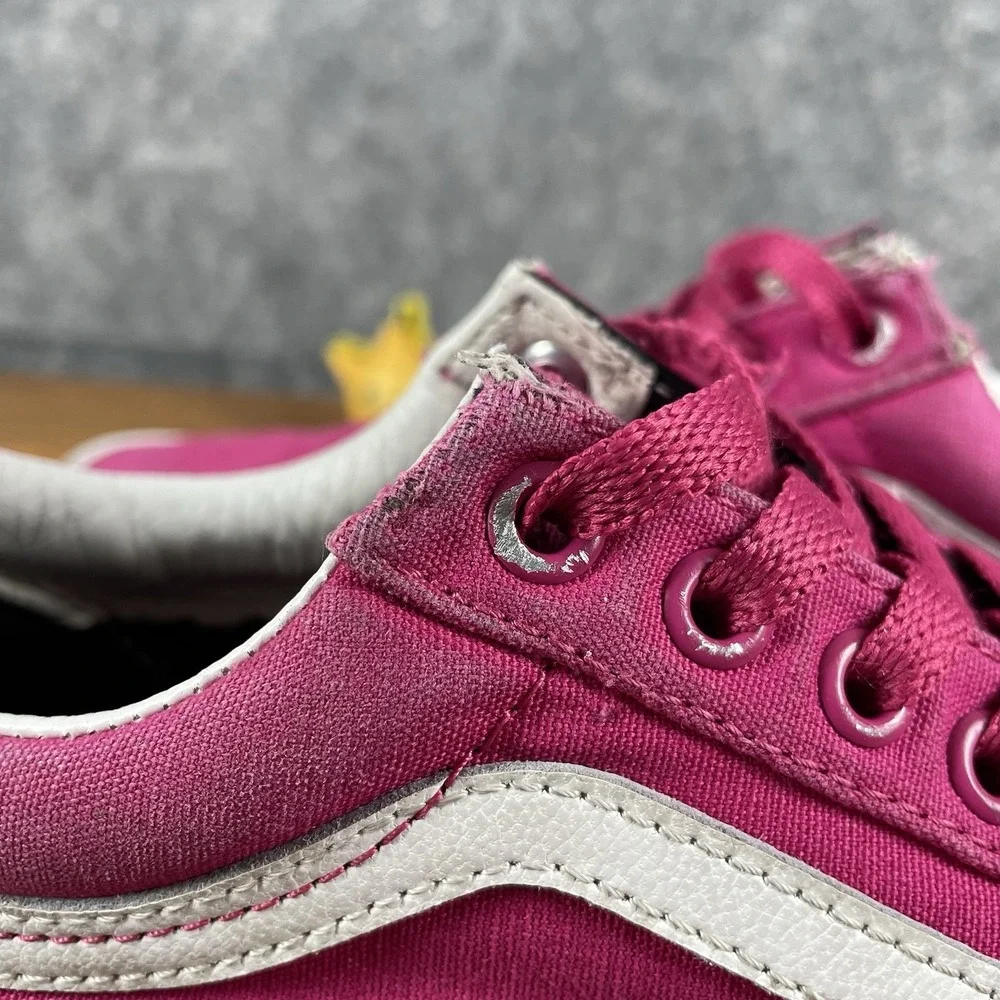 VANS Old Skool Stacked Logo Platform Cabaret Pink Checker Womens 6 / Mens 4.5
