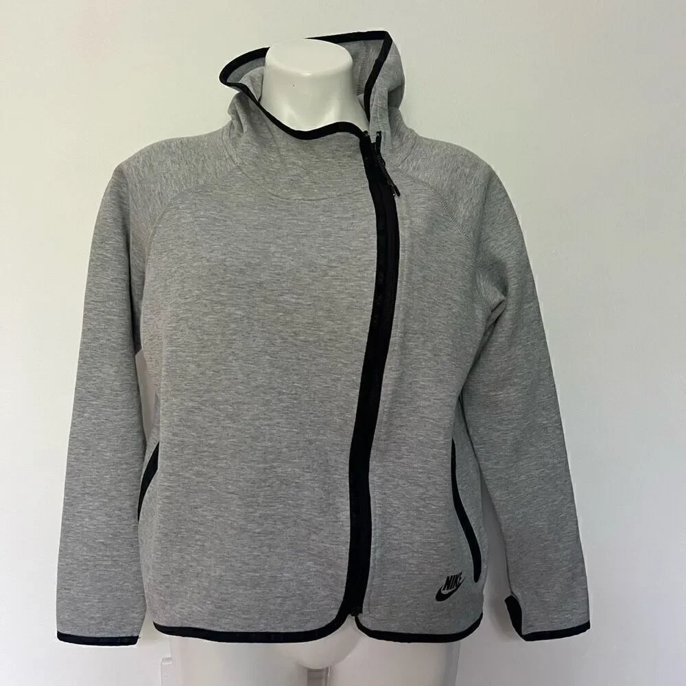 Nike High Low Asymmetrical Zip up Hooded sweatshirt