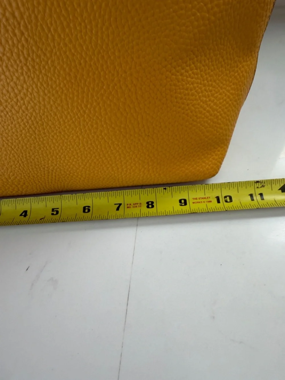 Anne Klein Harvest Yellow Textured Faux Leather Tote Shoulder Bag