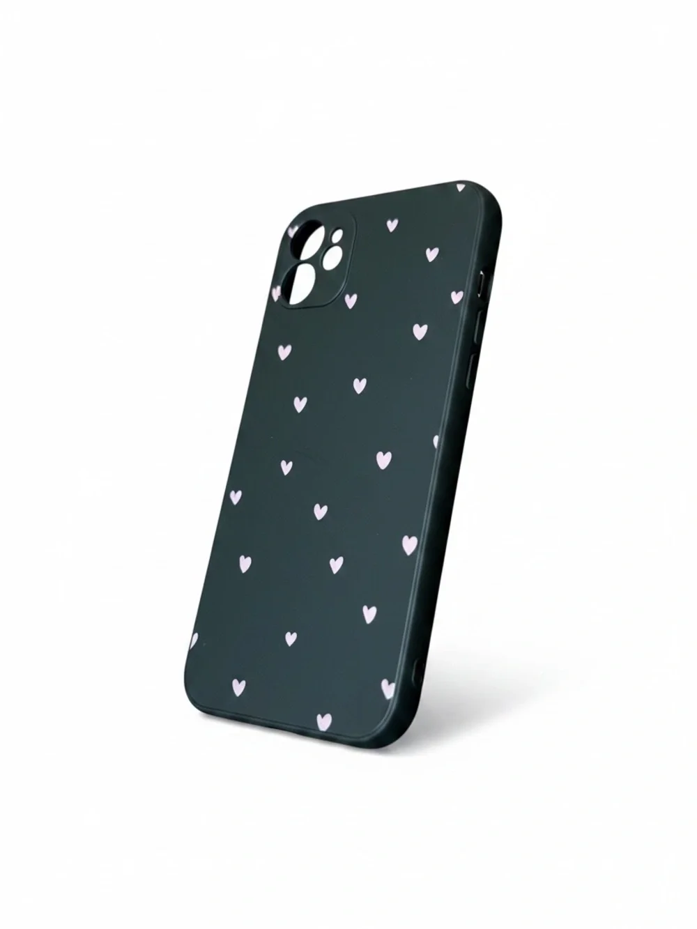 Black Heart Pattern iPhone 11 Case - Compatible Cell Phone Accessory