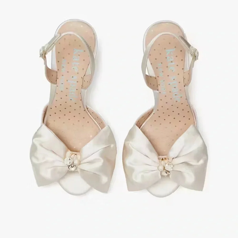 NIB Kate Spade Happily Slingback Pumps Size 8 Wedding Ivory