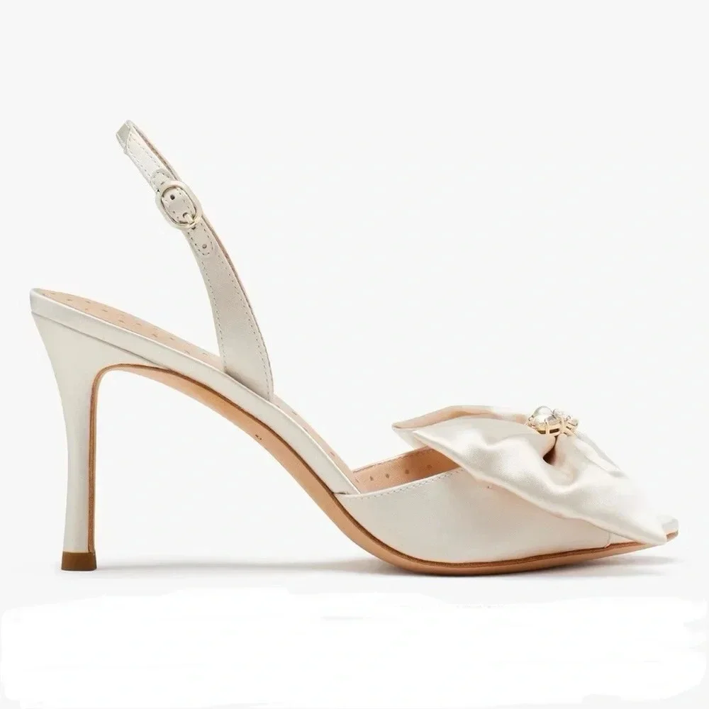 NIB Kate Spade Happily Slingback Pumps Size 8 Wedding Ivory