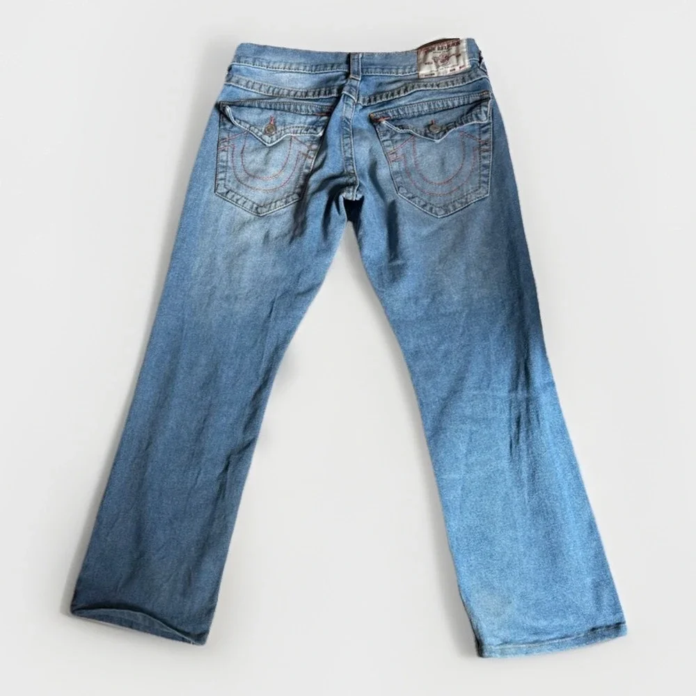 True Religion Ricky‎ Big T Jeans 32 Blue Flap Pocket Relaxed Straight