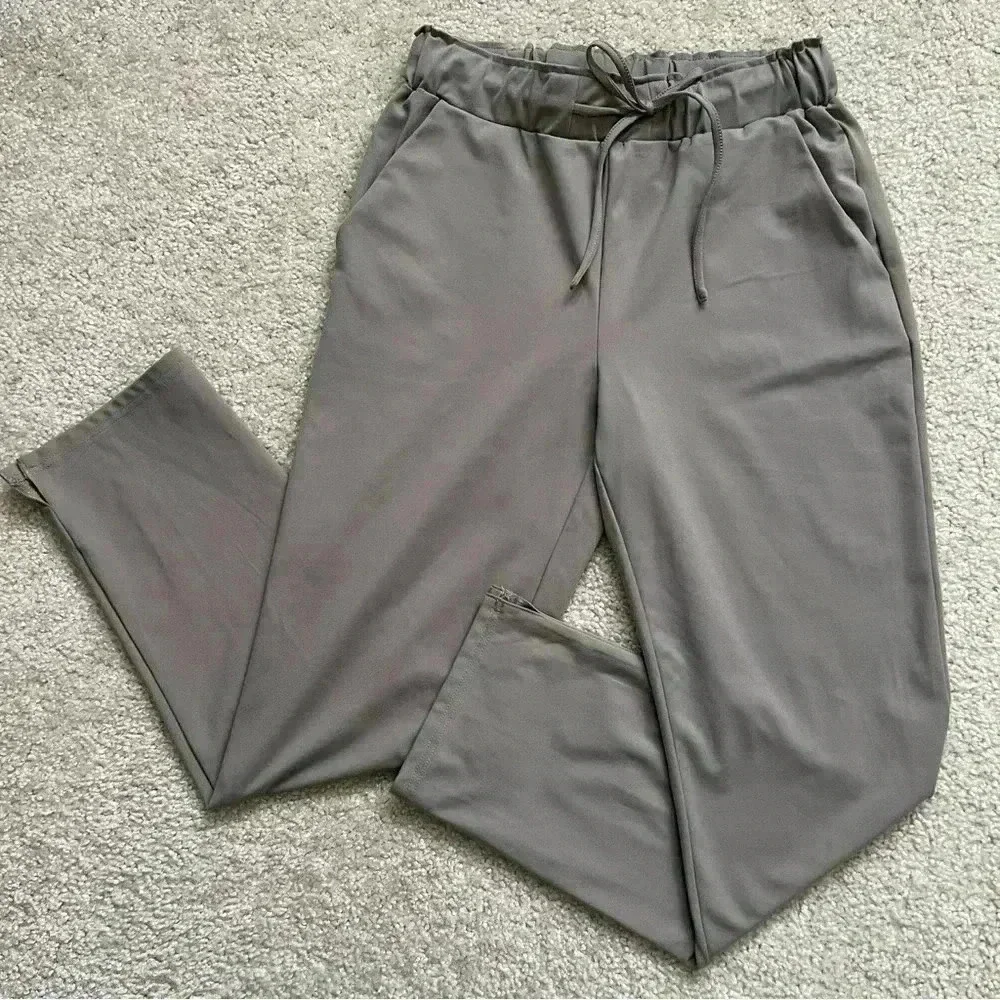Joie Casual Pants High Rise Straight Boho Gray Women Sz Medium Drawstring $180