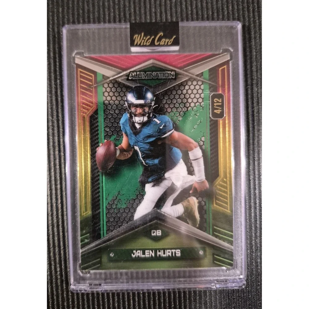 2024 Wild Card Alumination Jalen Hurts #BC-JH Rainbow /12 Eagles Super Bowl MVP