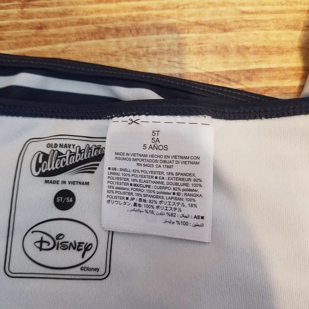 Old Navy Minnie Mouse Disney Rashguard Swim Set 5T Navy Blue Striped Girls