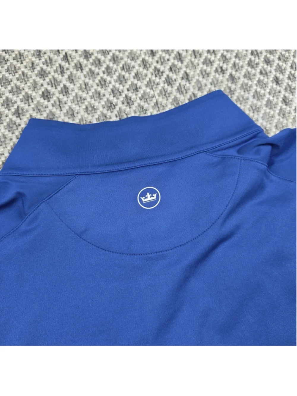 Peter Millar Clouth Golf Club Crown Sport Vest Quarter Zip Blue Large