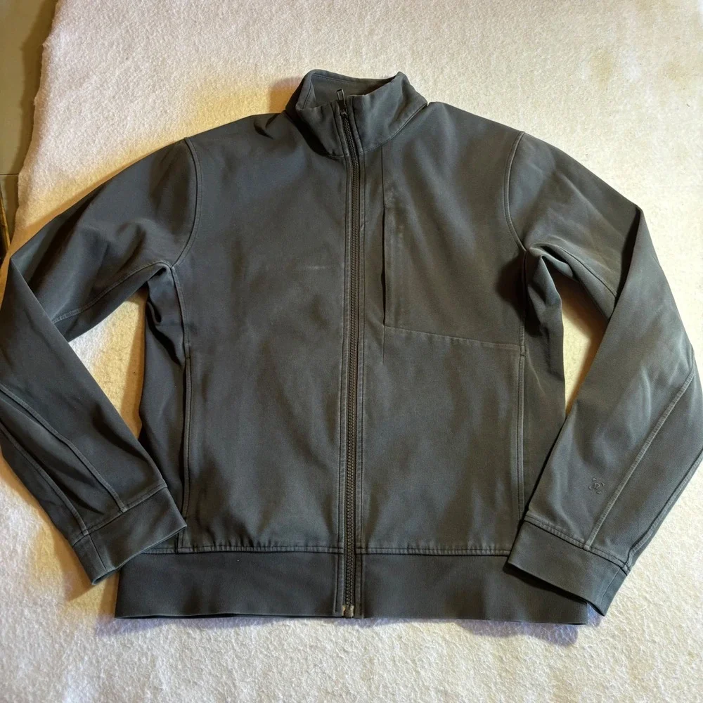 Lululemon Men's Sojourn Jacket Zip Up Activewear‎ Athleisure Black Size M