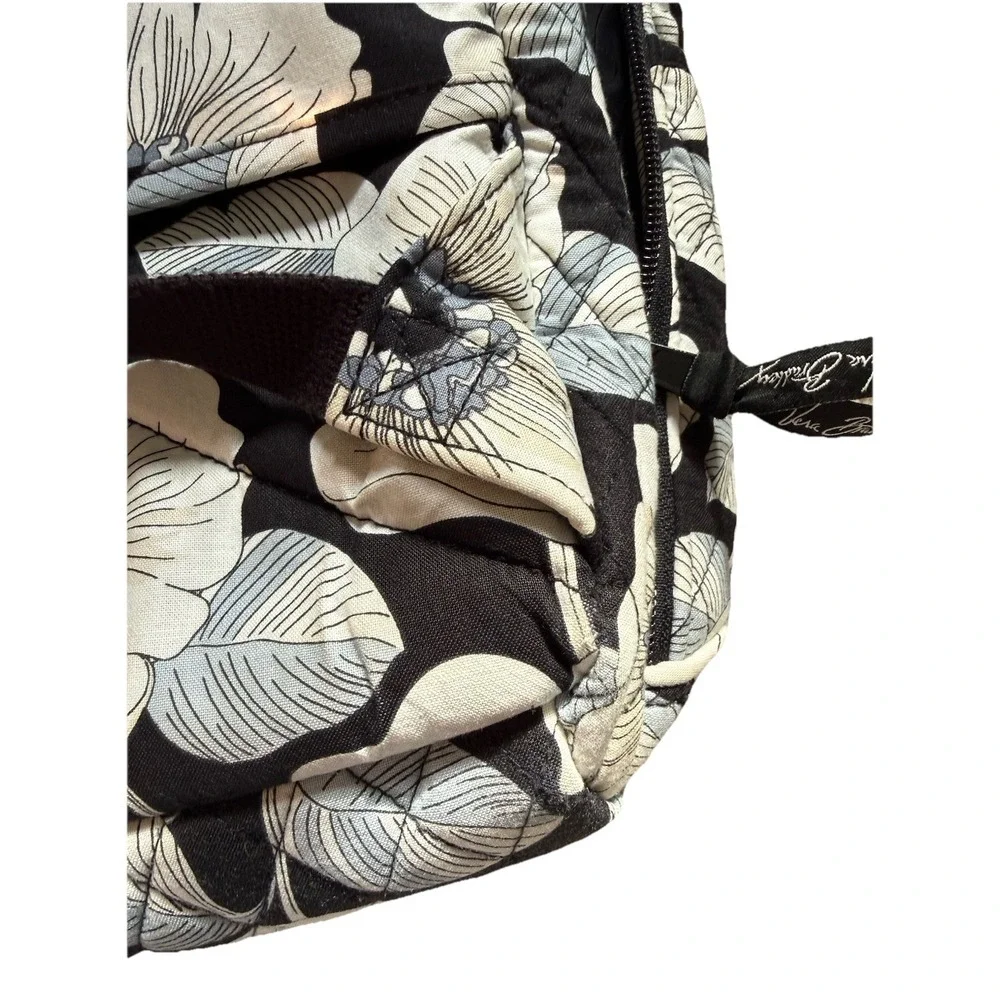 Vera Bradley Black & Cream Floral Laptop Bag Backpack