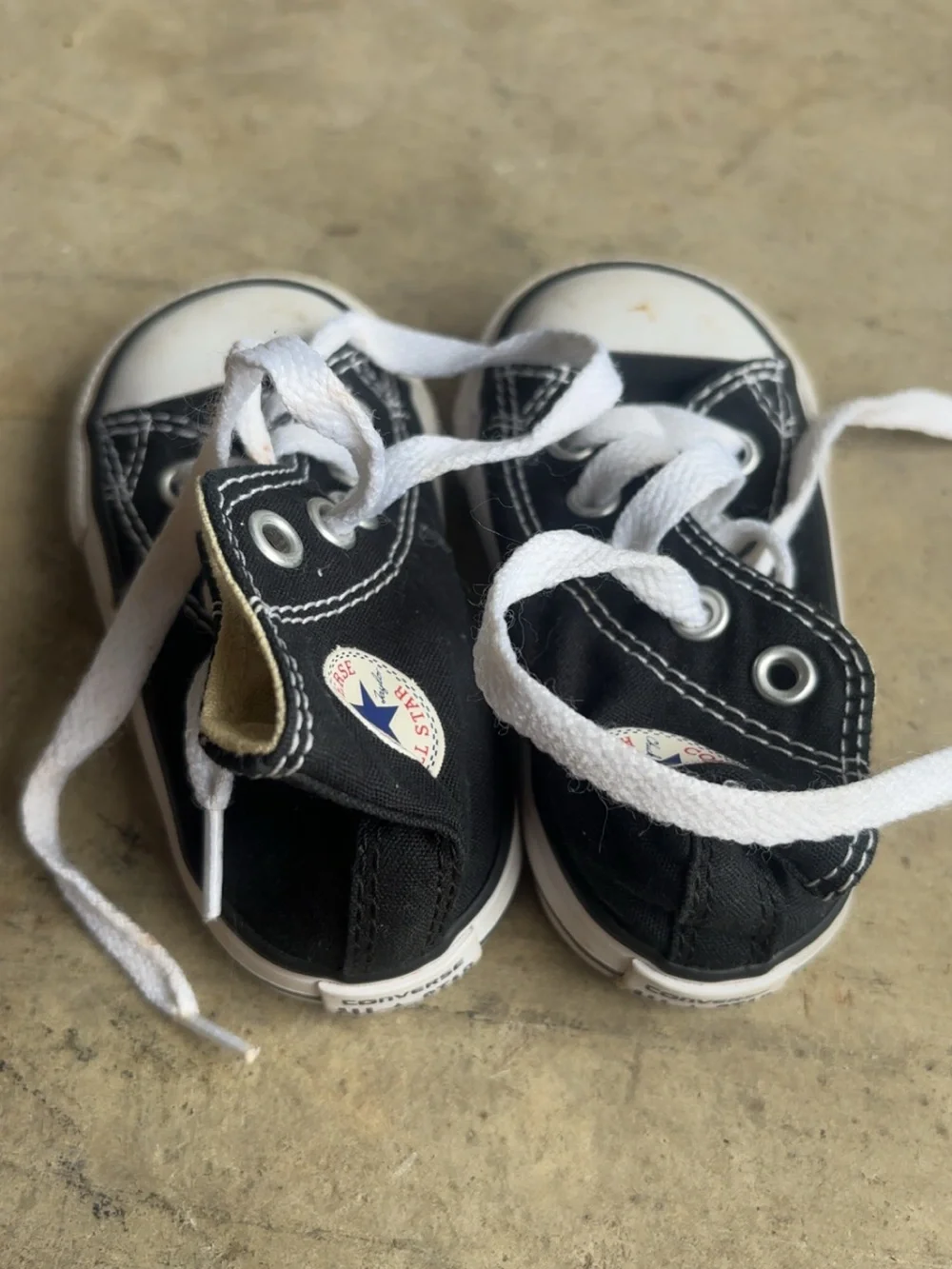Converse Kids Black Canvas High-Top Sneakers with White Laces