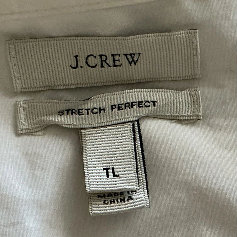 J. Crew Stretch Perfect Shirt in White, Sz TL