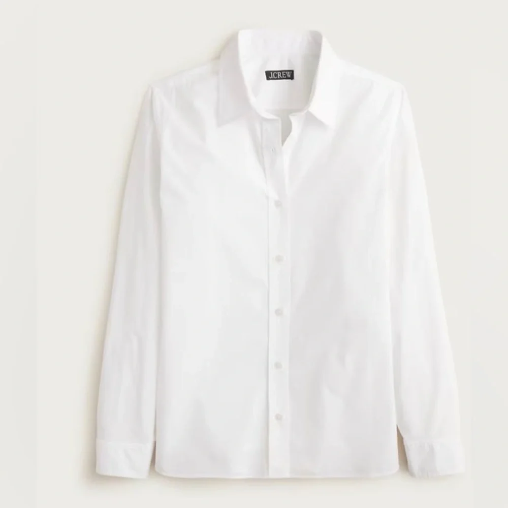 J. Crew Stretch Perfect Shirt in White, Sz TL