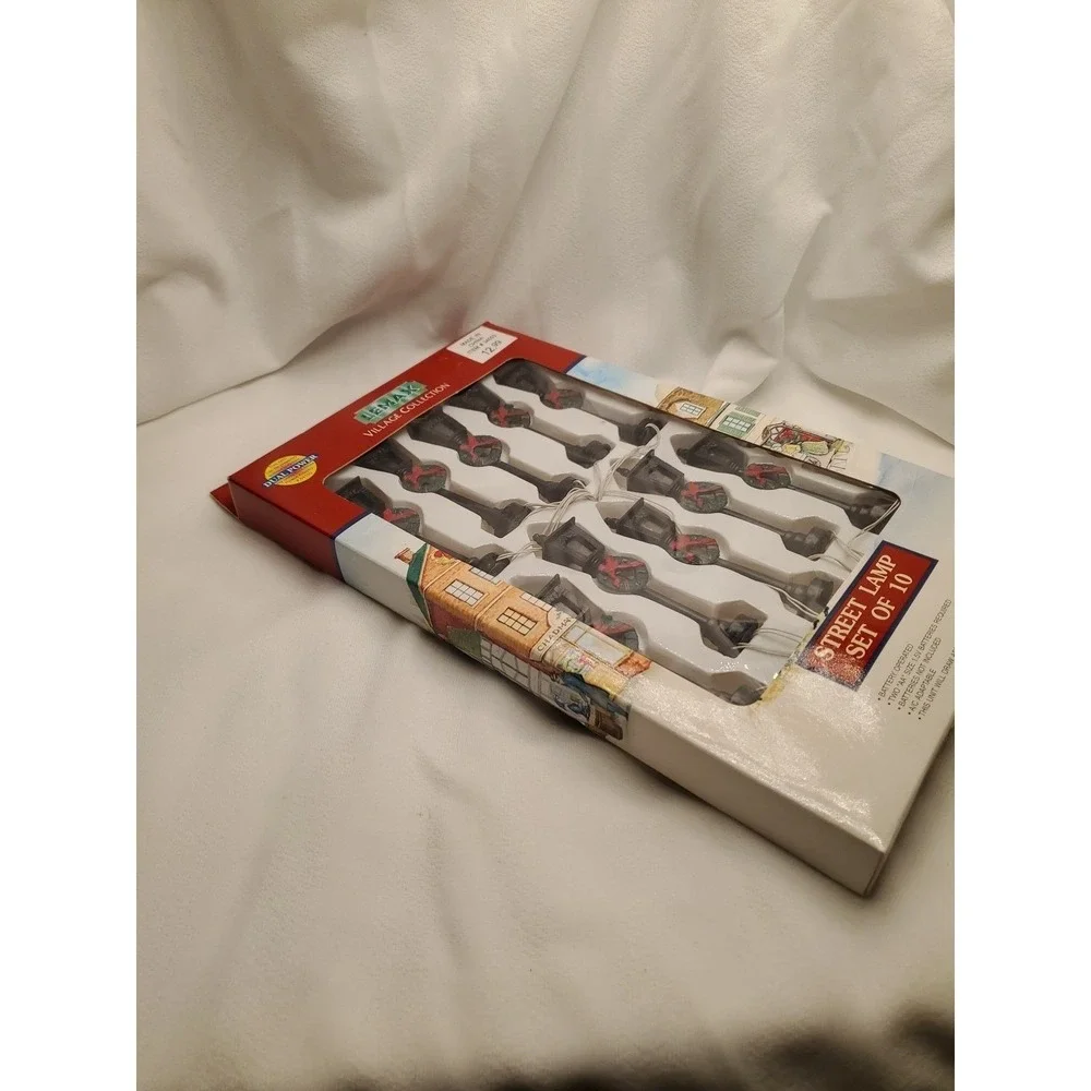 Vntg. 1993 Lemax Village Collection- Street‎ Lamps (Set Of 10) NIB (Item#34053)