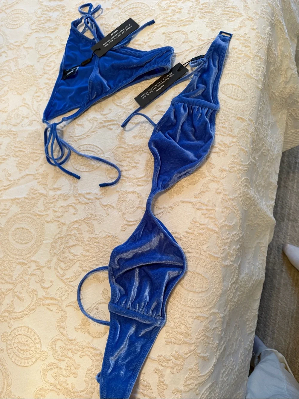 triangl swimwear Velvet bikini in Royal Blue- make offer!