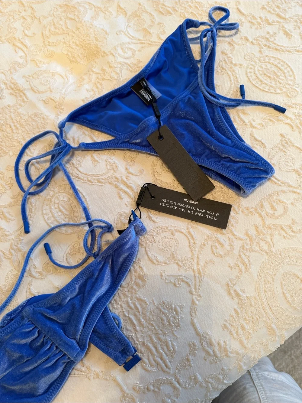 triangl swimwear Velvet bikini in Royal Blue- make offer!
