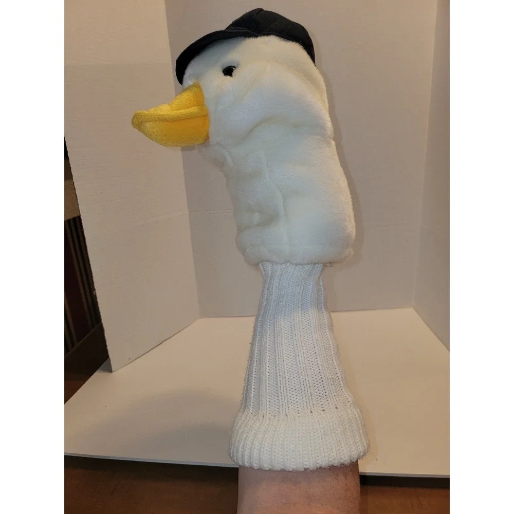 Aflac Plush Duck Head Golf Club Driver Cover Puppet with Aflac Cap Novelty
