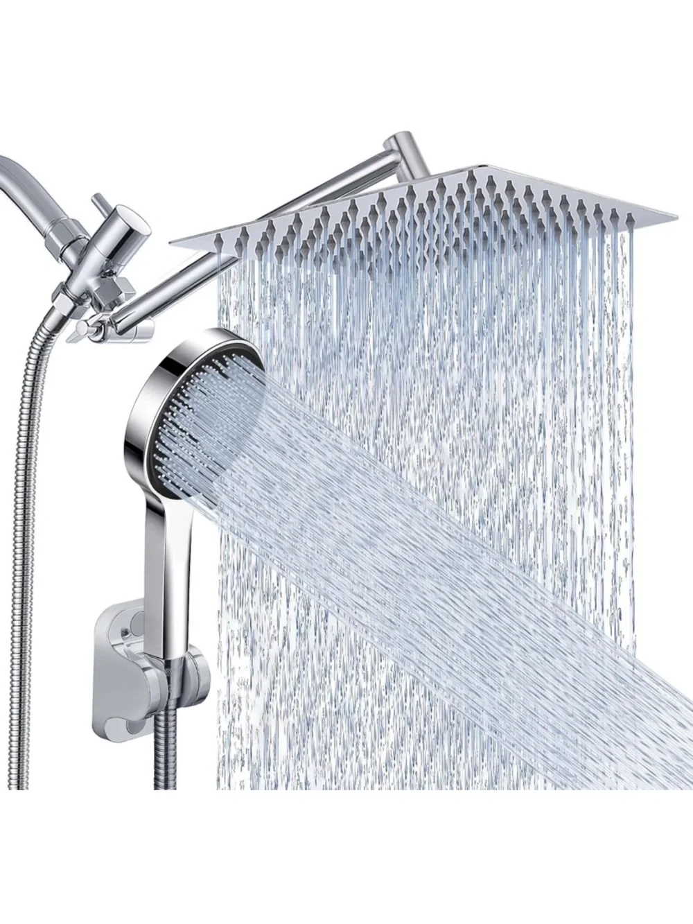 Rain Shower Head with 10 Inch Adjustable High Pressure Handheld. New