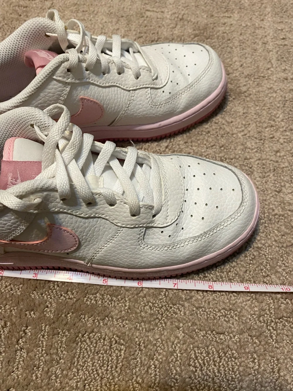 {Nike} Air Force 1 Low White Pink Foam ~ Size 3Y / EUR 35