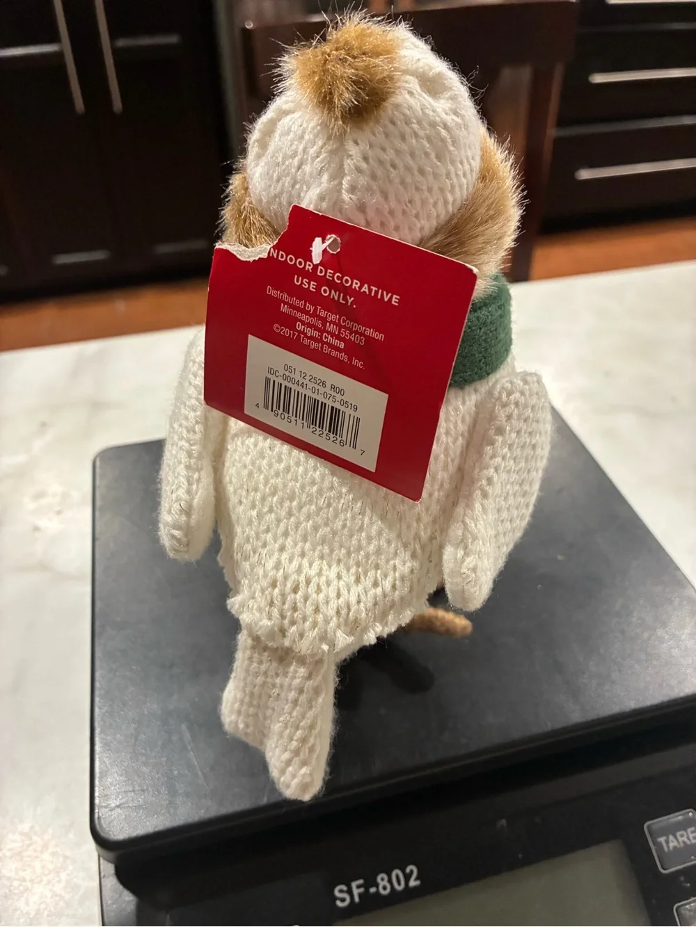 Rare 2017 Target Wondershop Winter Bird Tahoe With Foot Tag Green Scarf Pompom