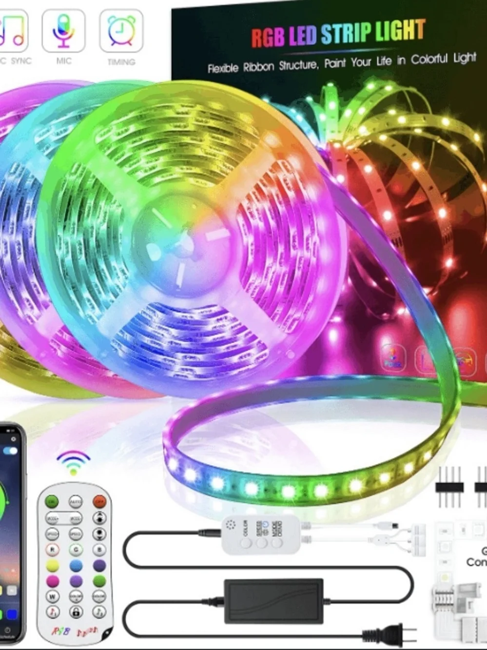 RGB LED Strip Light - Multi-Color Flexible Ribbon