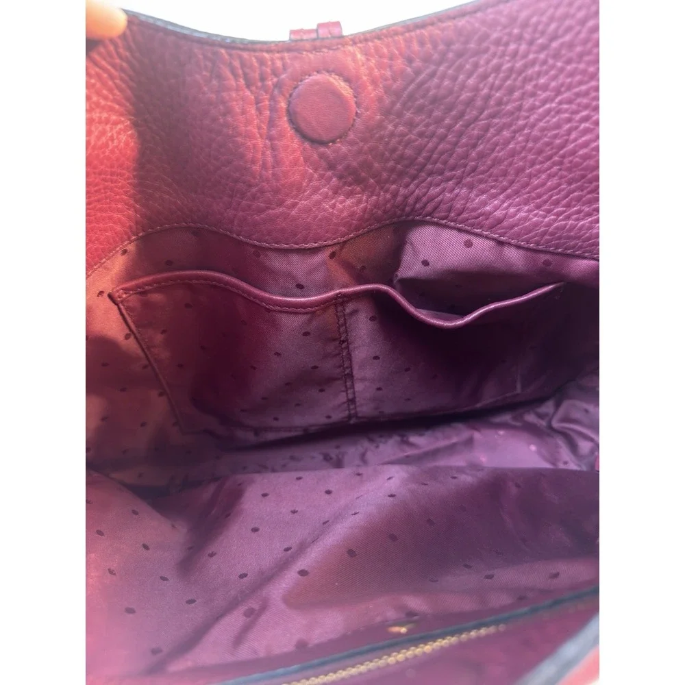 kate spade burgundy flaws detail