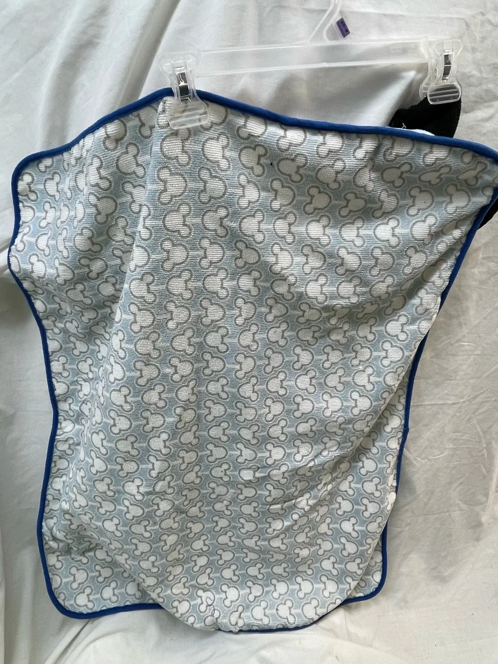 Disney Baby Hooded Towel with Mickey Mouse - White & Blue OSF