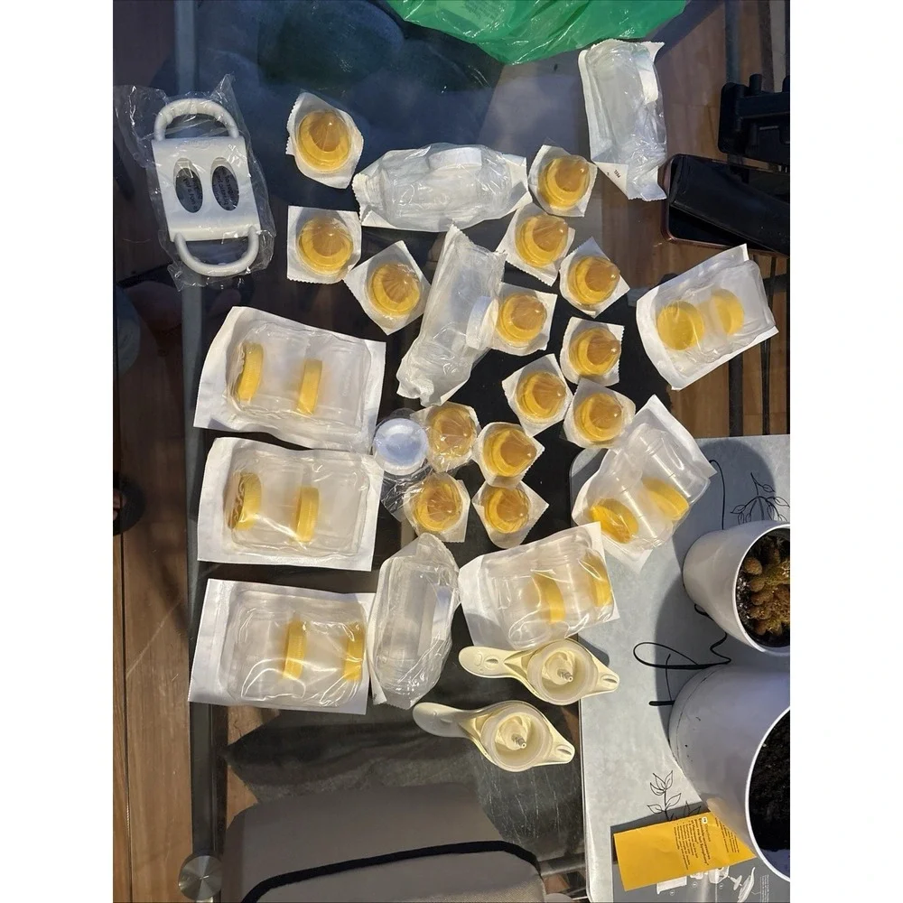 Medela Advanced Pump Motor Case & Massive 60+ Pc Lot Sealed Nipples Bottles