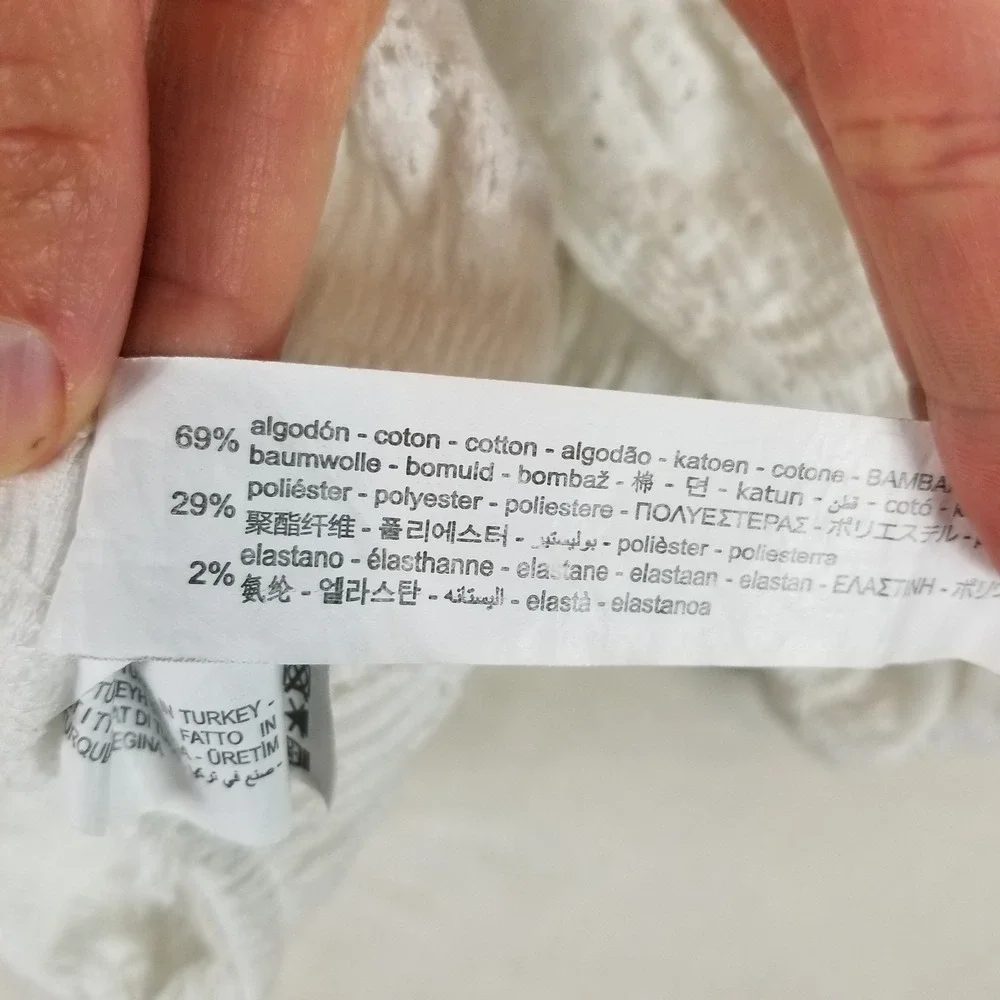 Zara fit ruffle peasant