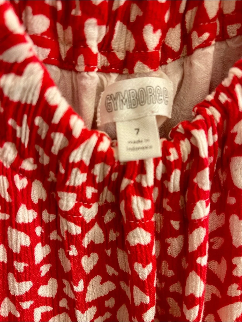 Size 7 Gymboree Short Sleeve Heart Dress