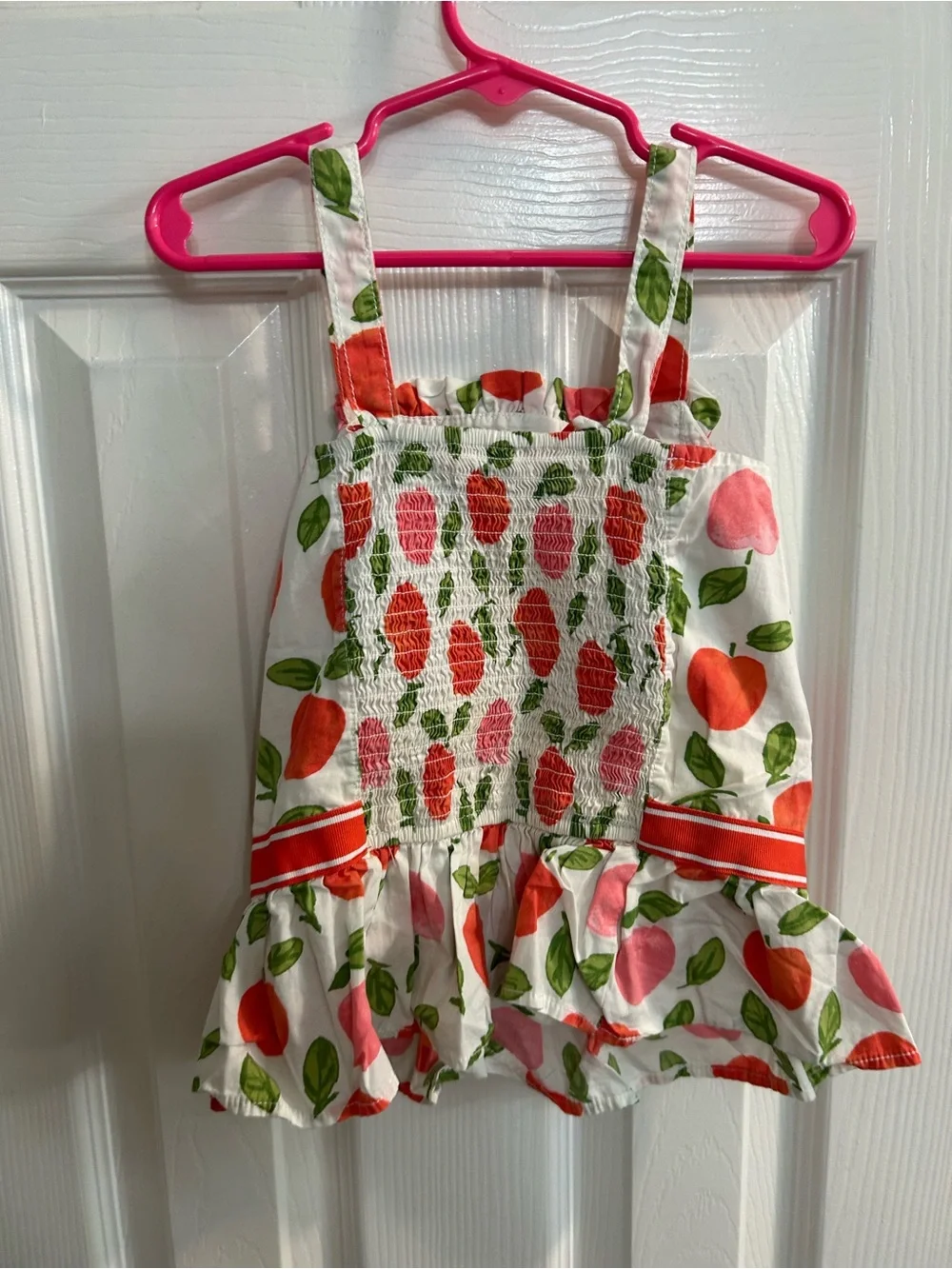 Gymboree Girls Size 6 Preppy peach Tank With Bow