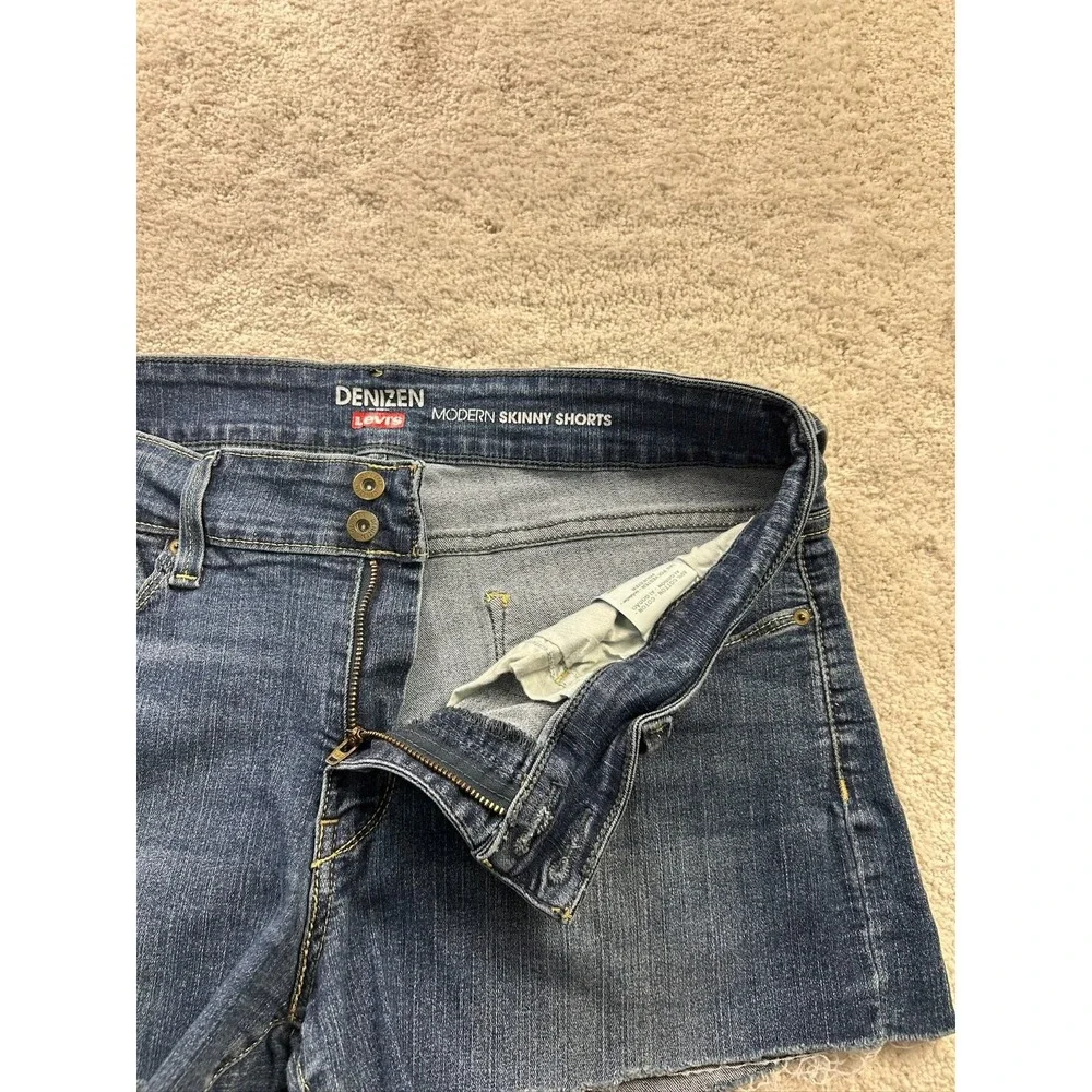 Denizen Levi's Women's Denim Modern Skinny Shorts Size 18 Blue‎