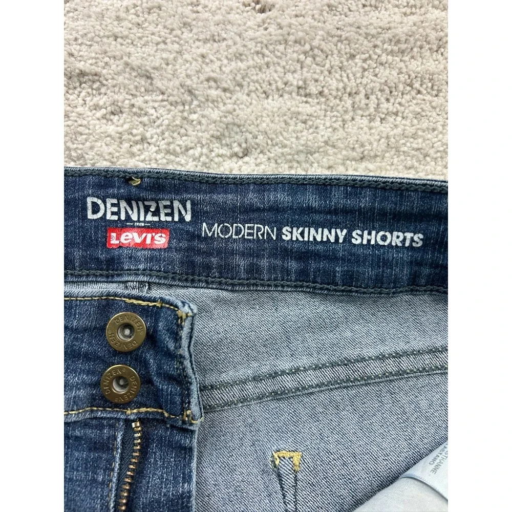 Denizen Levi's Women's Denim Modern Skinny Shorts Size 18 Blue‎