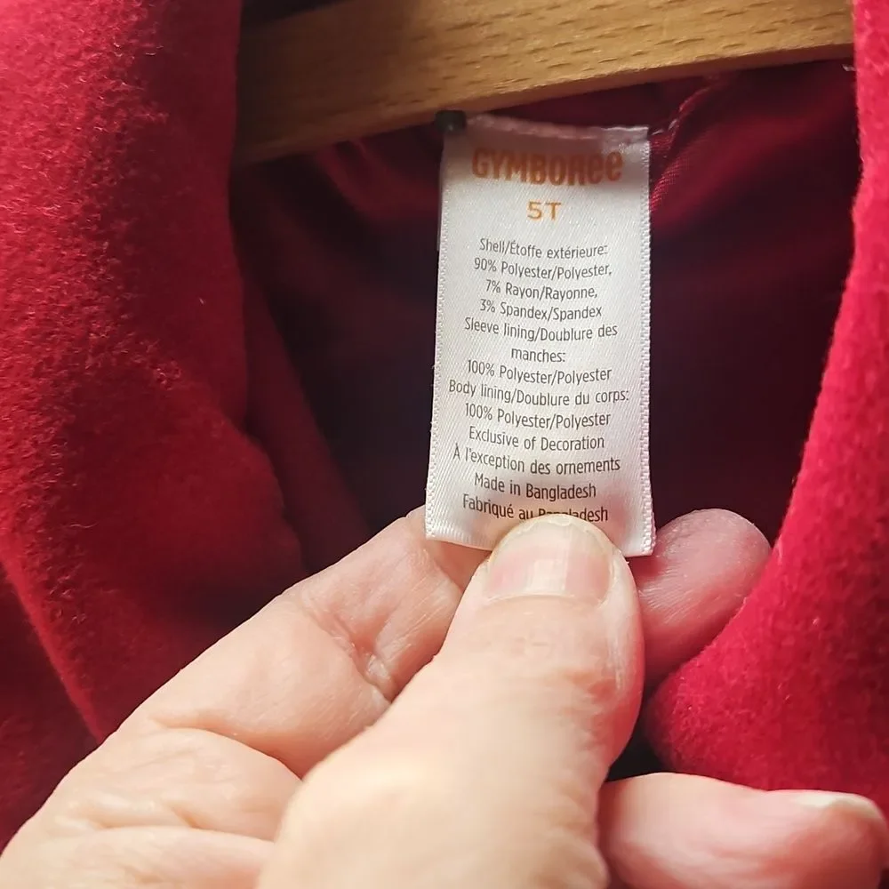🤑Gymboree Red Girls' Coat: 5T