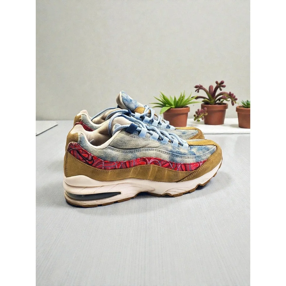 Nike Air‎ Max 95 Wild West Denim Paisley Suede Youth 7Y