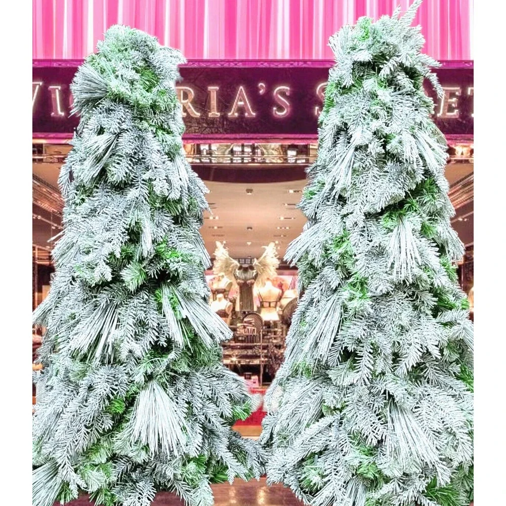 Victoria's Secret Christmas Tree Store Display 4 Ft‎ Tall Silvery Green 2 avail