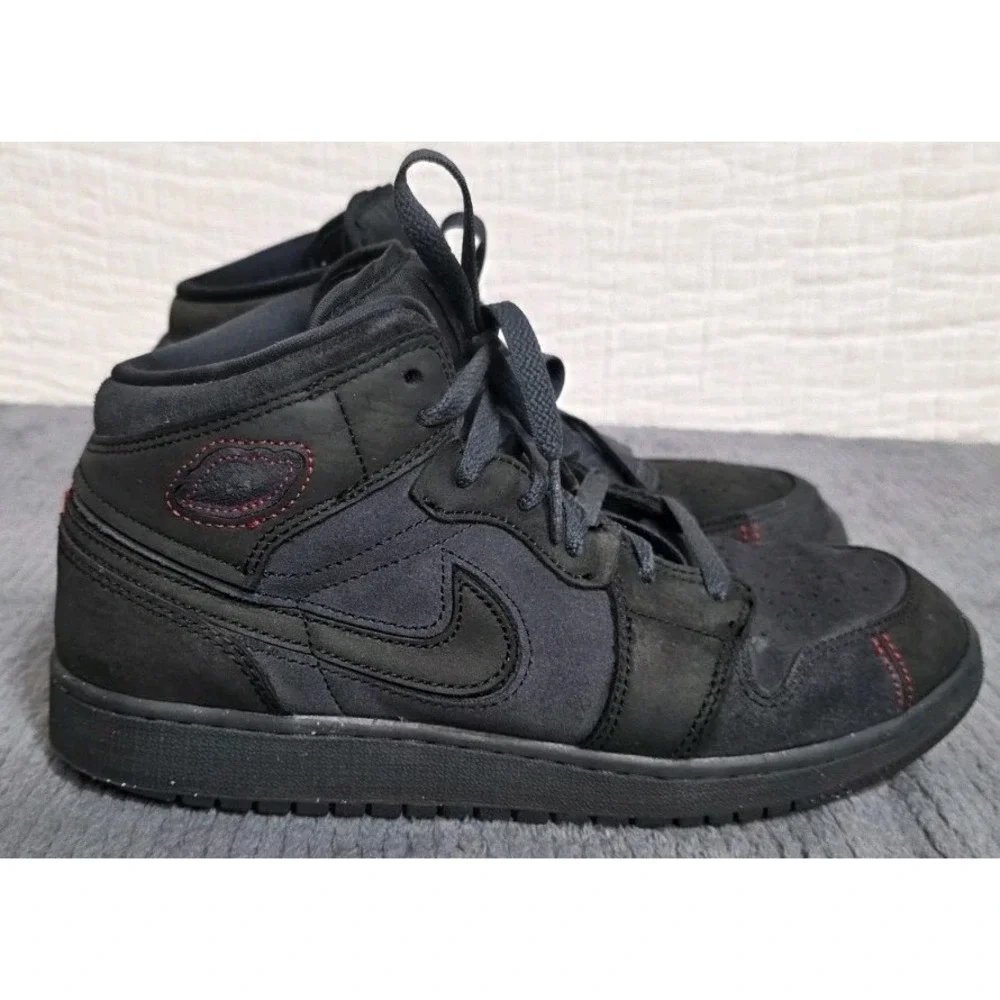 2023 Nike Air Jordan Retro 1 Mid SE Craft FQ7742-001 Youth Sz‎ 7Y Black Opposite