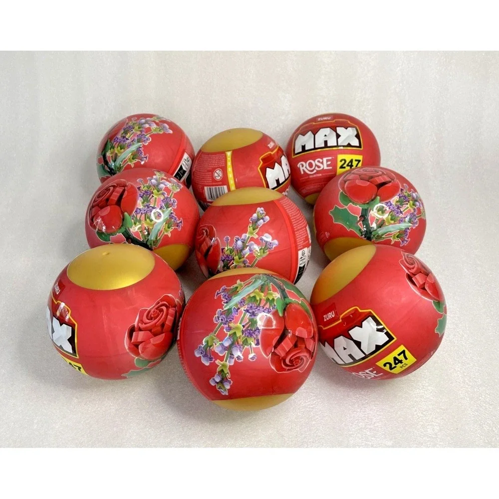 9 x Zuru MAX Bricks Build More Rose Collection Capsule 247 Pcs Each Building Set