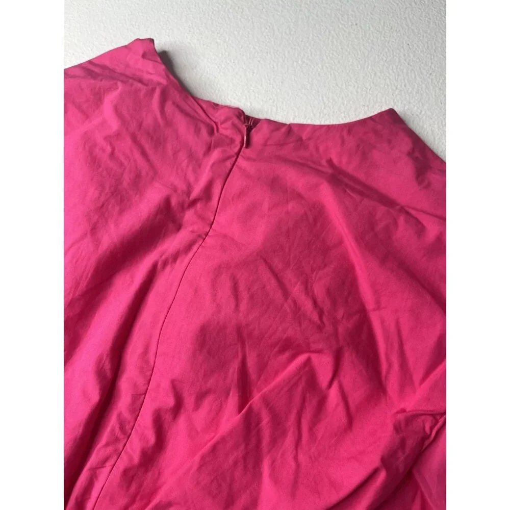 Milly Minis Girls Paulina Poplin Romper Pink Hibiscus Size 7/8 With Tags‎