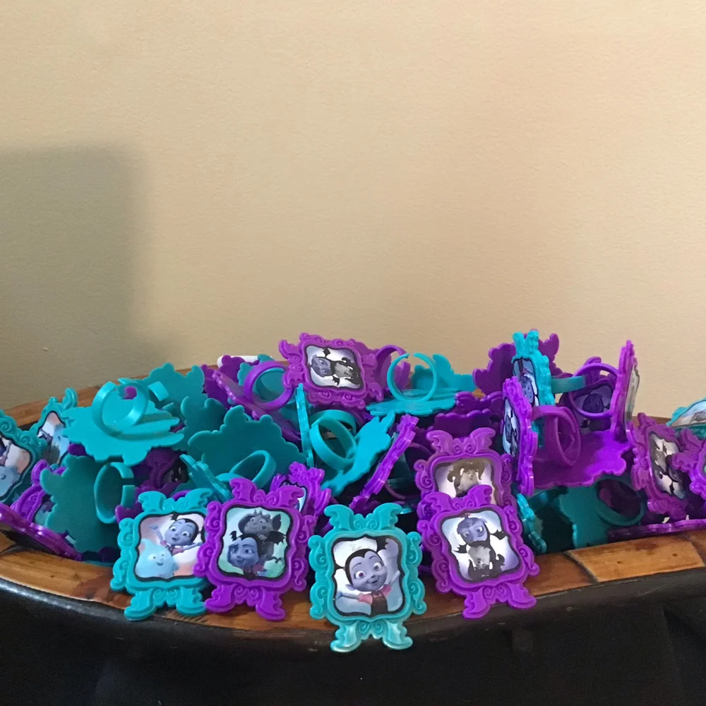 Vampirina Toy Rings Character Themed Party Favors Assorted Colors Pack 84‎ CT