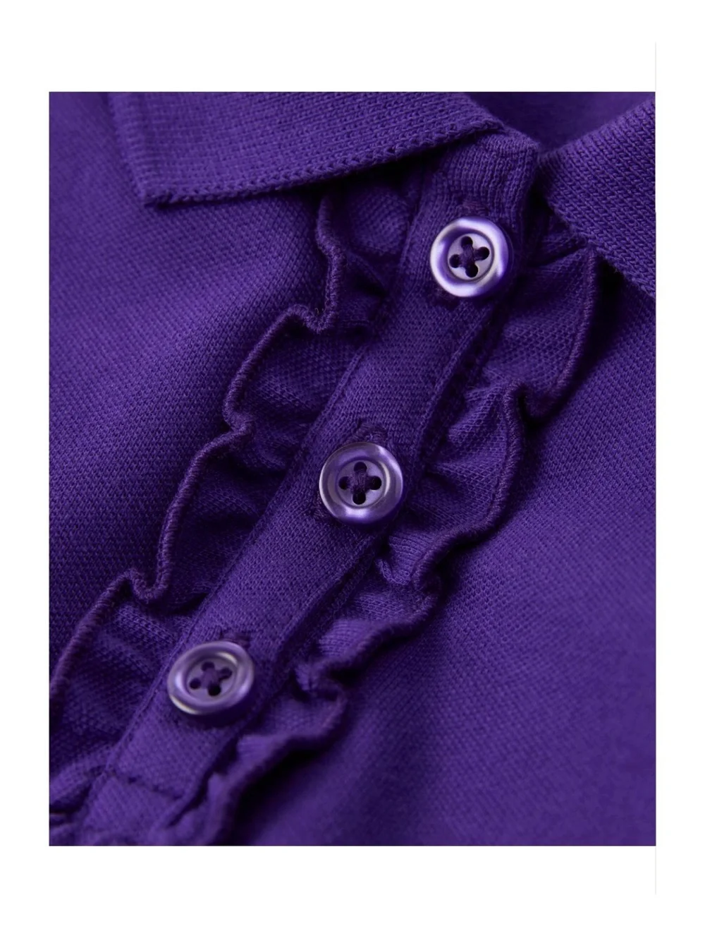 Gymboree Girls' Short Sleeve Uniform Ruffle Polo Shirt W/ Nanotex Resist - 5T
