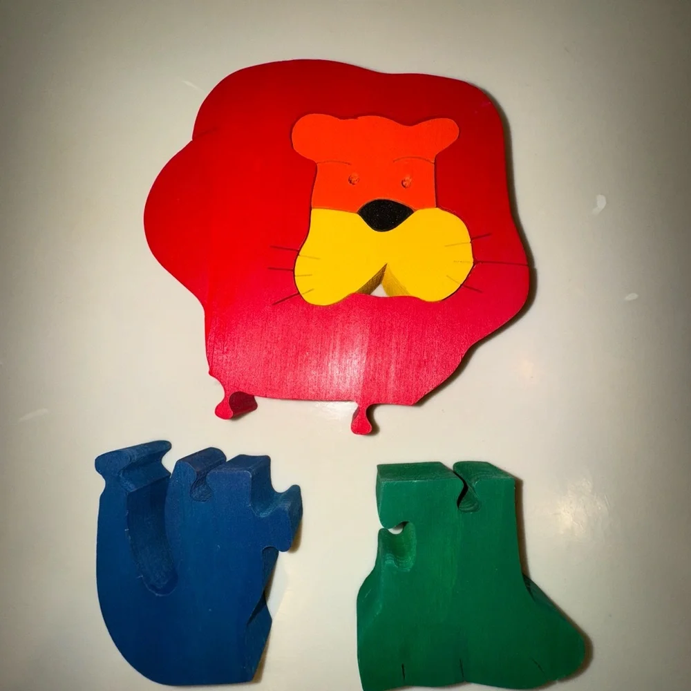 Two Handmade Wooden Puzzles