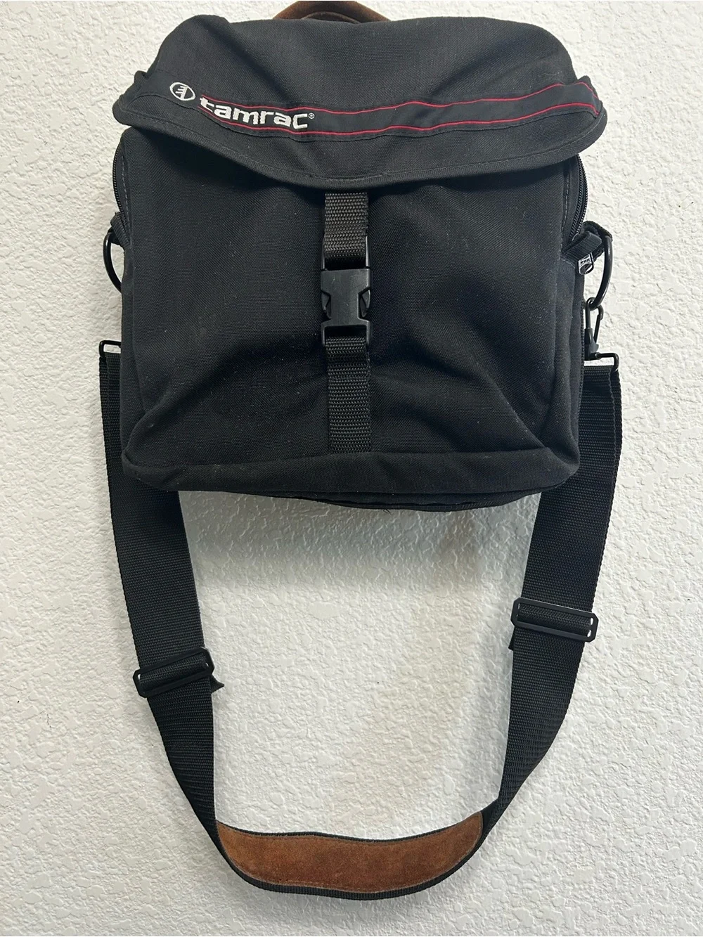 VTG Tamrac Convertible Camera Bag Backpack Black Nylon Suede Made In USA Padded
