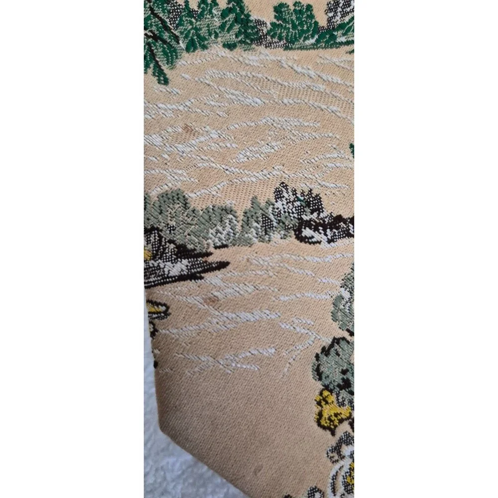Oleg Cassini Tie Vintage SK Leavitt San Francisco Retro Trees Scenery 1960s