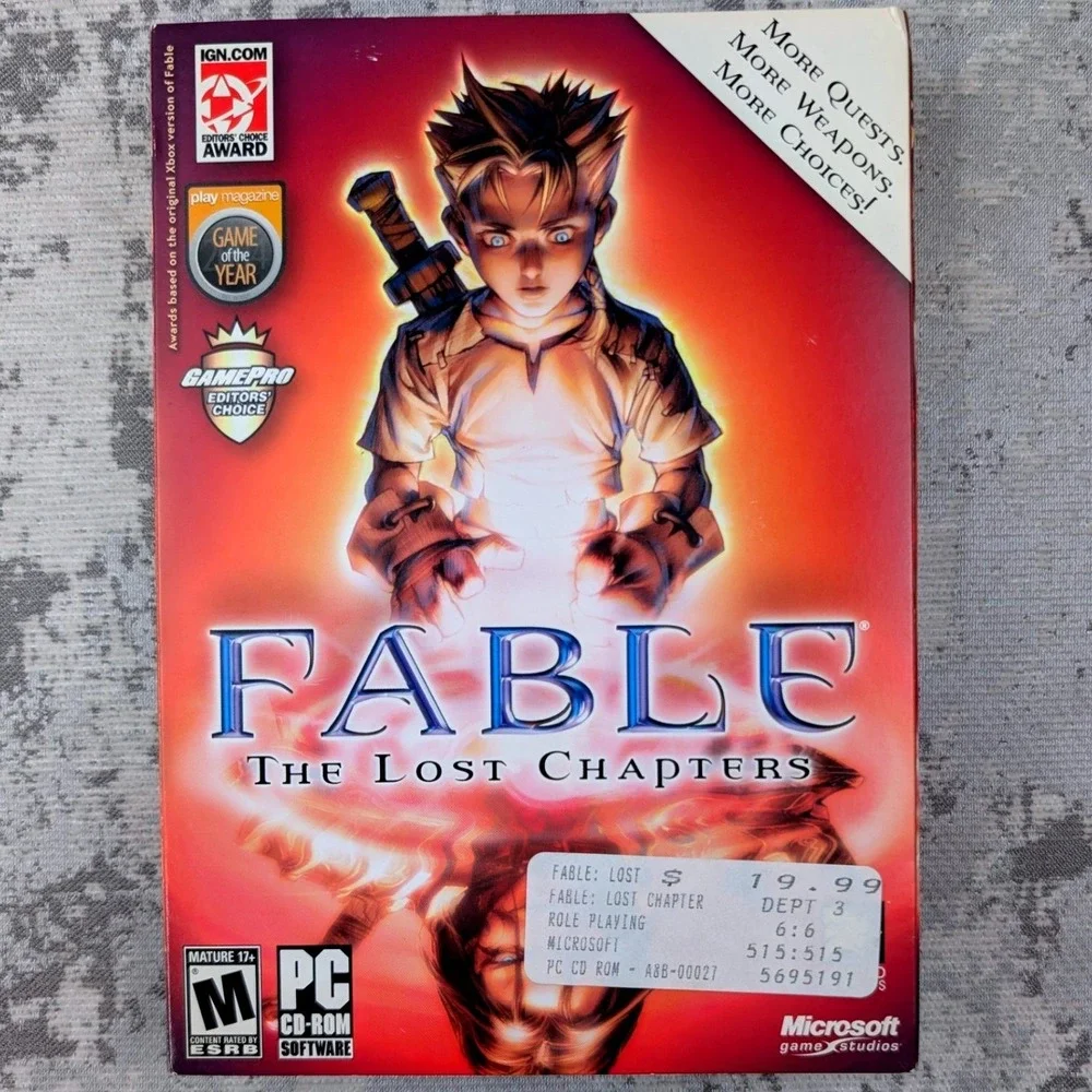 Fable The‎ Lost Chapters PC CD-ROM 2005 Microsoft Lionhead Studios Action RPG M