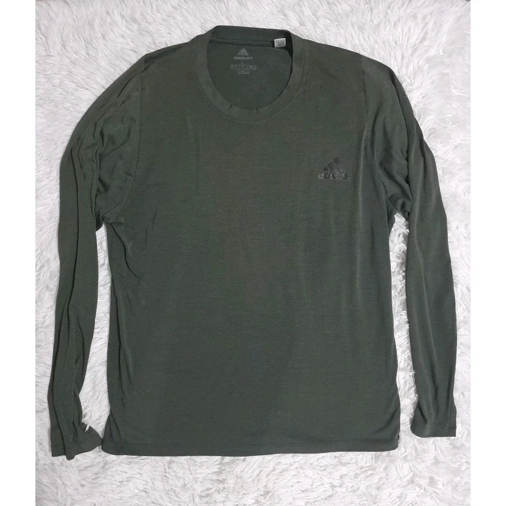 Adidas FreeLift Long Sleeve Shirt,‎ Dark Gray, Men's Large, Breathable, Workout