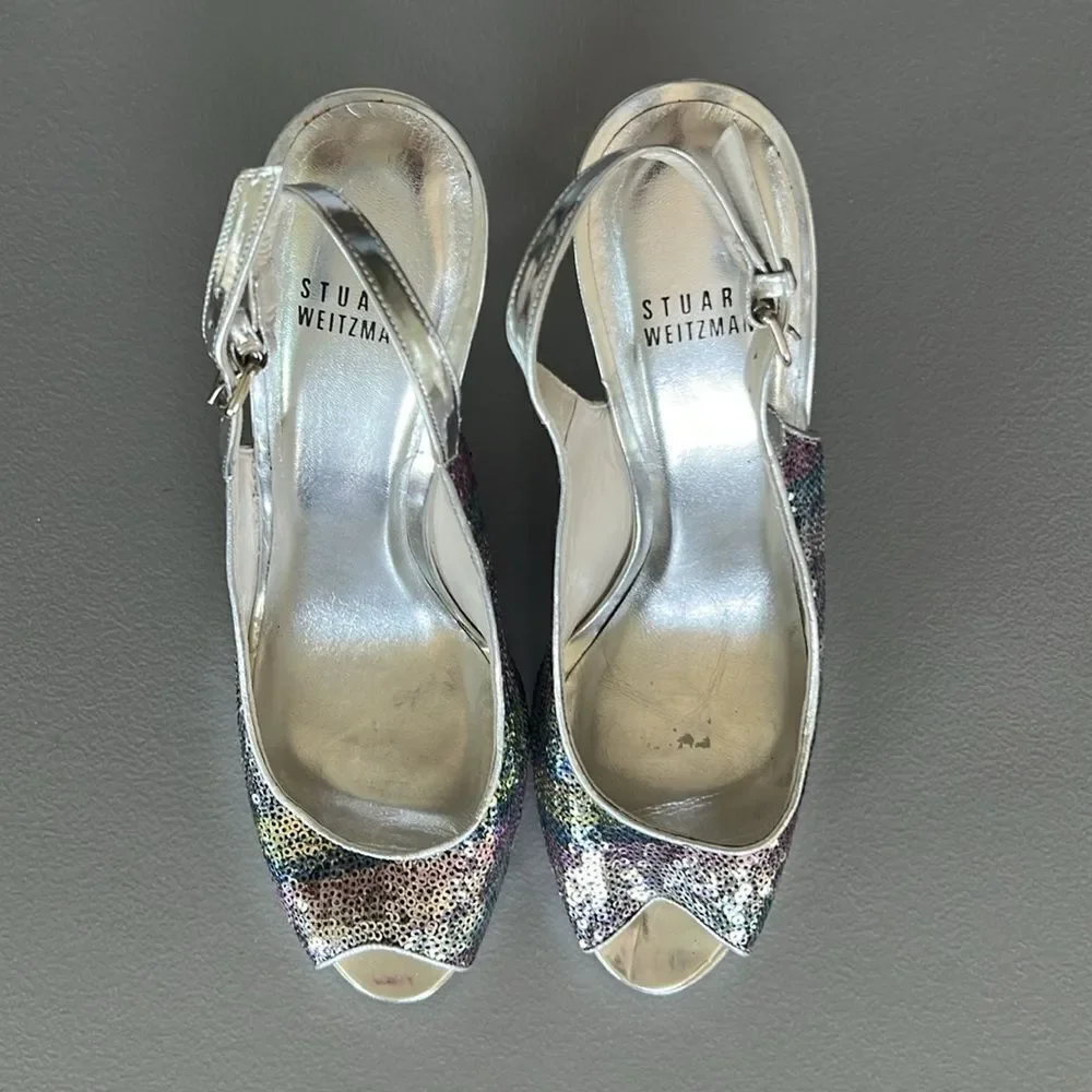 Stuart Weitzman Sequin Heels - 9.5