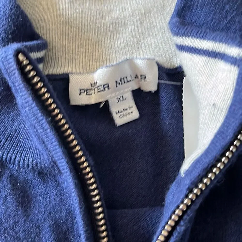 Peter Millar Luxury Cotton/Nylon/Silk/Cashmere 1/4 Zip Golf Sweater Vest. Sz. XL